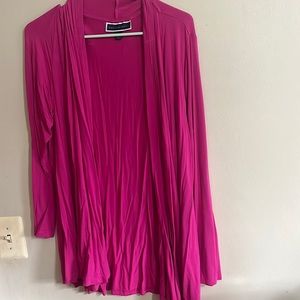 Karen Scott cardigan Large pink long sleeves